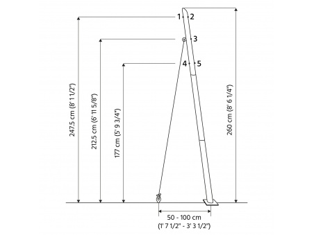 EZ Mast Inox - Stěžeň 304 Inox pro Stínící Plachty