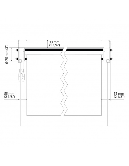 Reef Roll - Svislá Markýza s Kabelem - STANDARD