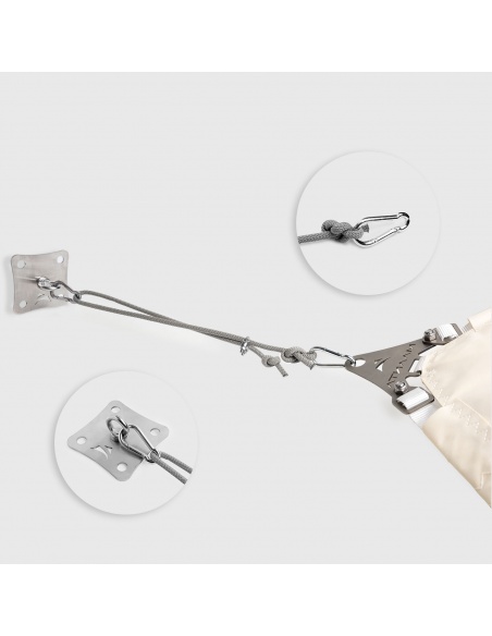 Sada Ukotvení Do Zdi SimplE Pro Sluneční Plachtu - lodní lano