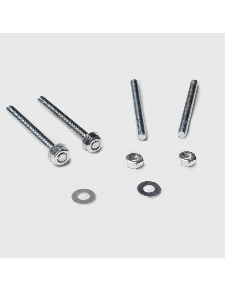 Sada 4 závitových tyčí z pozinkované oceli M12 o délce 13 cm