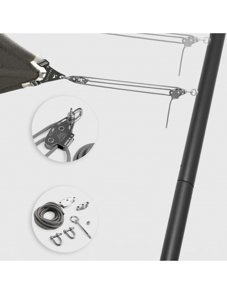 EZ Muscle x3 Pole: Napínací sada pro stínící plachty | Maanta
