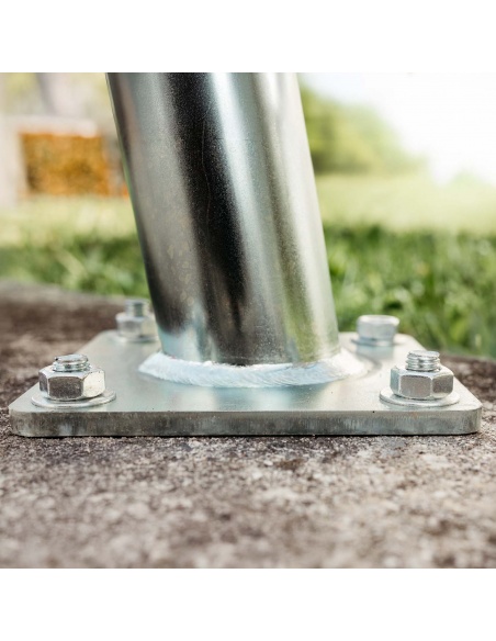 Sada 4 závitových tyčí z pozinkované oceli M12 o délce 13 cm