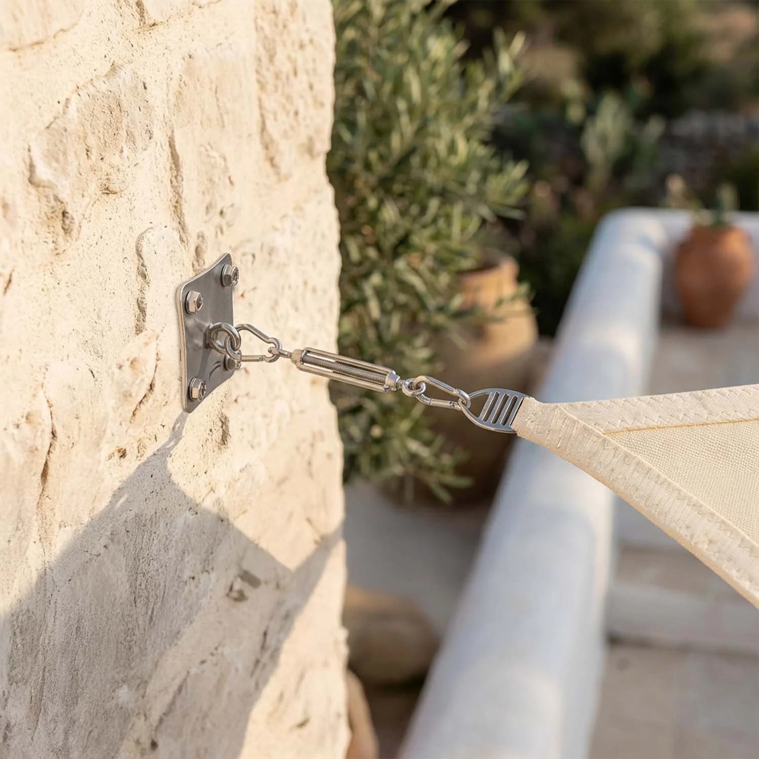 Sada Ukotvení EZ Wall Fix Do Zdi Pro Sluneční Plachtu 2