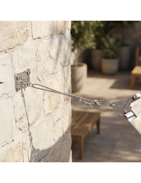 Sada Ukotvení Do Zdi SimplE Pro Sluneční Plachtu - lodní lano