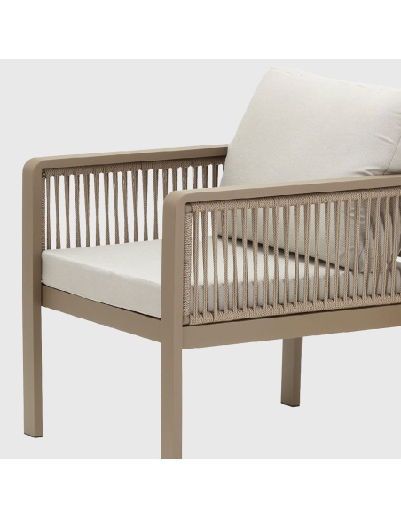 Genova: ručně vyráběný zahradní set s pleteným lanem