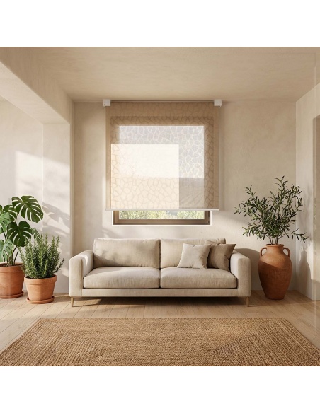 Recta: svislá roleta s geometrickou designovou hliníkovou deskou