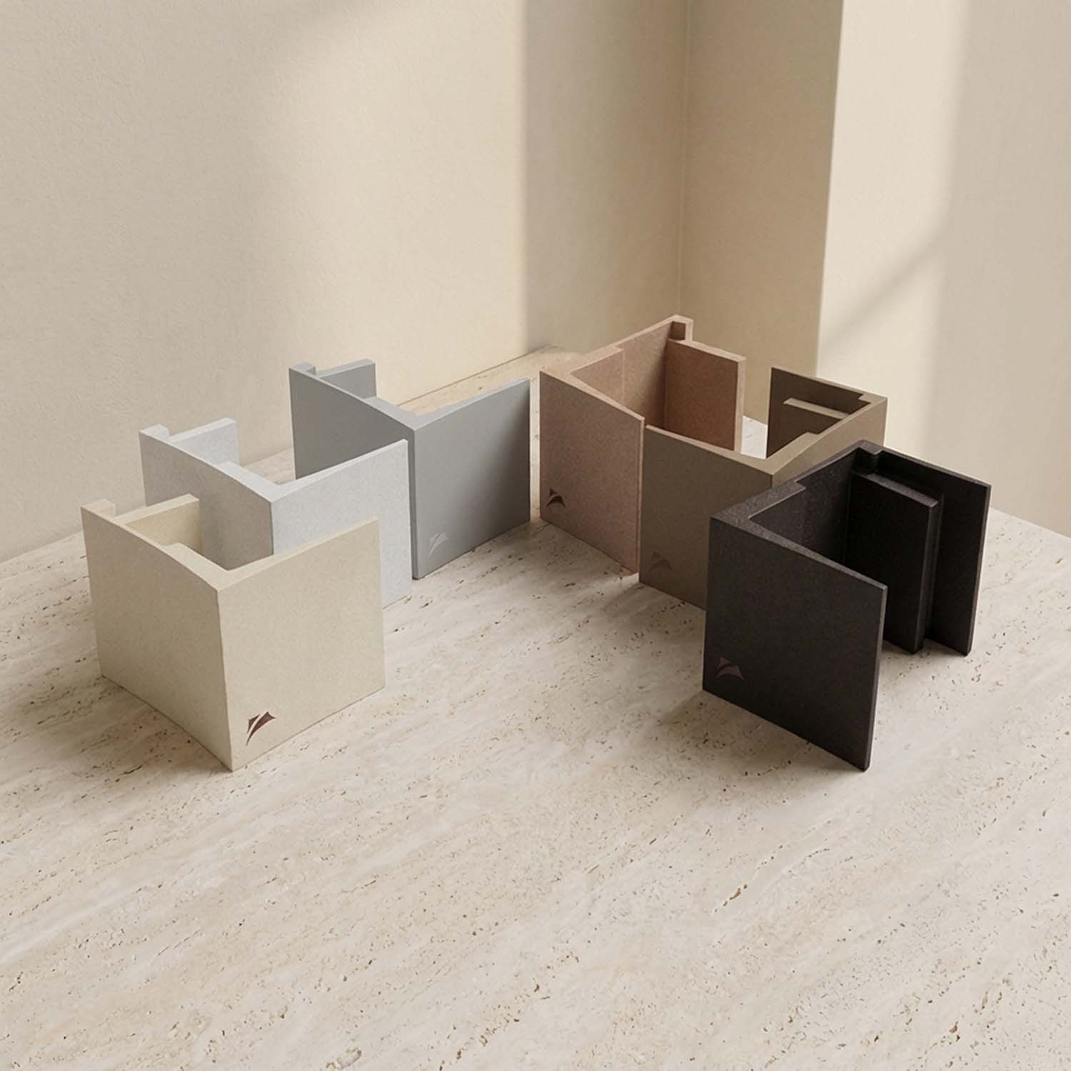 Vzorky látek rolet: Barvy a materiály 2