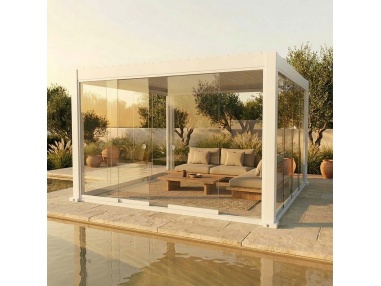 Posuvné skleněné stěny pro Lyra T6 - Pergola uzavřená sklem