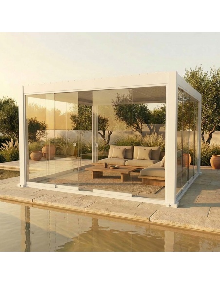 Posuvné skleněné stěny pro Lyra T6 - Pergola uzavřená sklem