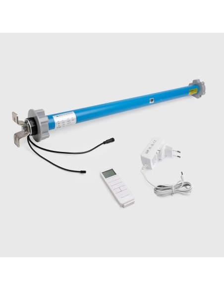 Sada motoru + 12V nabíječka baterií + dálkové ovládání pro stahovací markýzy