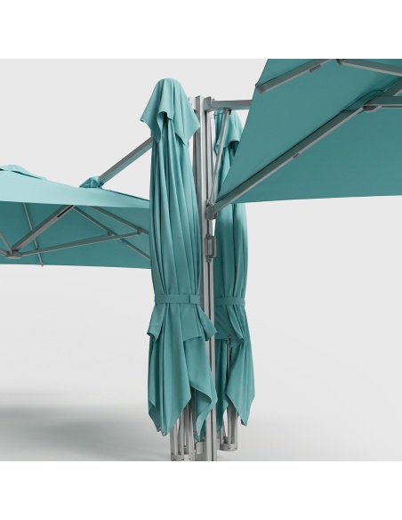 Cygnus Qadro: Slunečník Cantilever se Čtyřmi Plachtami 6×6 m