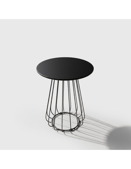 Plaka: Designový Venkovní Bistro Stolek z Ocelového Prutu