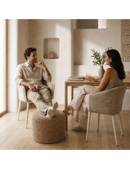 Thyrea: Pletený Venkovní Pouf v Designu Maanta